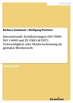 Internationale Zertifizierungen (ISO 9000, ISO 14000 und EU-ÖKO-AUDIT): Notwendigkeit oder Modeerscheinung im globalen Wettbewerb - Pointner, Wolfgang; Gaisbauer, Barbara