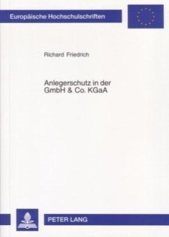Cover Anlegerschutz in der GmbH & Co. KGaA