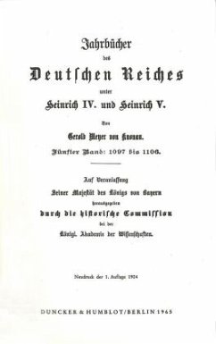 Cover Jahrbücher des Deutschen Reiches unter Heinrich IV. und Heinrich V.
