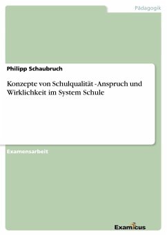 Konzepte von Schulqualität - Anspruch und Wirklichkeit im System Schule - Schaubruch, Philipp