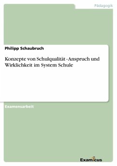 Konzepte von Schulqualität - Anspruch und Wirklichkeit im System Schule