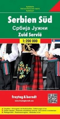 Freytag & Berndt Autokarte Serbien Süd. Zuid Servie; Serbia South. Serbie Sud; Serbia del Sud