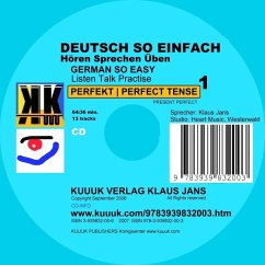 Cover Deutsch So Einfach - Hören Sprechen Üben 1 - German So Easy - Talk Listen Practise 1