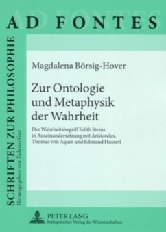 Zur Ontologie und Metaphysik der Wahrheit - Börsig-Hover, Magdalena