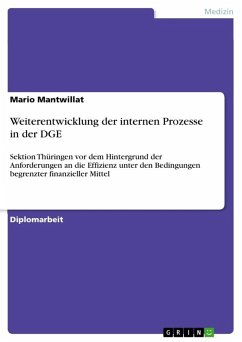 Weiterentwicklung der internen Prozesse in der DGE Weiterentwicklung der internen Prozesse in der DGE