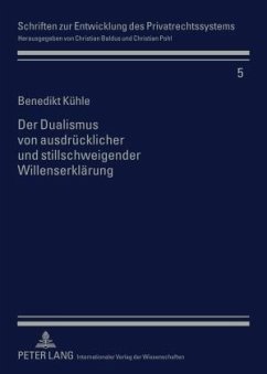 Der Dualismus von ausdrücklicher und stillschweigender Willenserklärung - Kühle, Benedikt