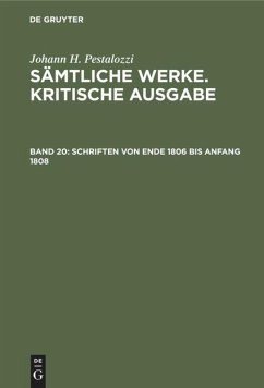 Schriften von Ende 1806 bis Anfang 1808 - Pestalozzi, Johann H.