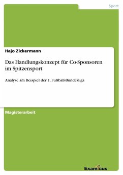 Das Handlungskonzept für Co-Sponsoren im Spitzensport - Zickermann, Hajo