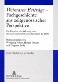 «Weimarer Beiträge» ¿ Fachgeschichte aus zeitgenössischer Perspektive