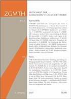 ZGMTH - Zeitschrift der Gesellschaft für Musiktheorie, 4. Jahrgang 2007