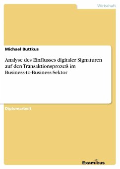 Analyse des Einflusses digitaler Signaturen auf den Transaktionsprozeß im Business-to-Business-Sektor - Buttkus, Michael