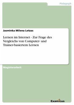 Lernen im Internet - Zur Frage des Vergleichs von Computer- und Trainer-basiertem Lernen - Letzas, Jasminka M.