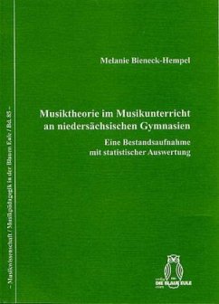 Musiktheorie im Musikuntericht an niedersächsischen Gymnasien, m. CD-ROM - Bieneck-Hempel, Melanie