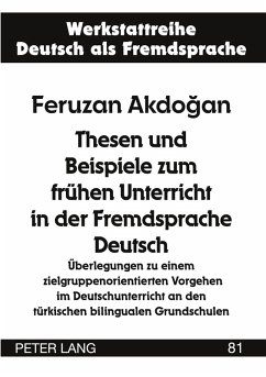 Cover Thesen und Beispiele zum frühen Unterricht in der Fremdsprache Deutsch