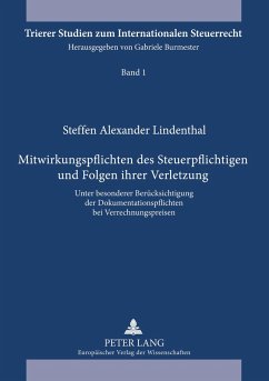 Cover Mitwirkungspflichten des Steuerpflichtigen und Folgen ihrer Verletzung