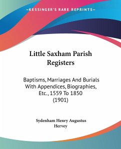 Little Saxham Parish Registers - Hervey, Sydenham Henry Augustus