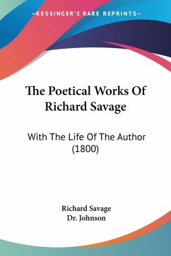 The Poetical Works Of Richard Savage