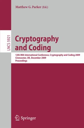 Cryptography and Coding Cryptography and Coding
