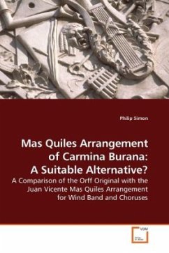 Mas Quiles Arrangement of Carmina Burana: A Suitable Alternative? - Simon, Philip
