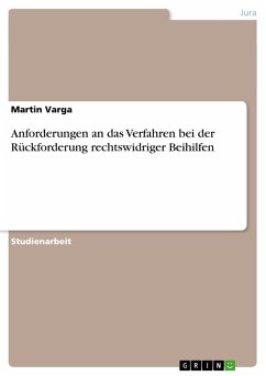 Anforderungen an das Verfahren bei der Rückforderung rechtswidriger Beihilfen - Varga, Martin