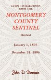 Guide to Selections from the Montgomery County Sentinel, Maryland, January 1, 1893 - December 31, 1896