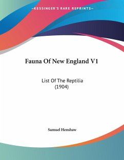 Fauna Of New England V1 - Henshaw, Samuel