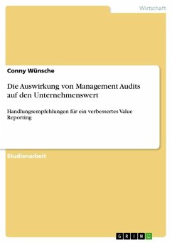 Die Auswirkung von Management Audits auf den Unternehmenswert - Wünsche, Conny