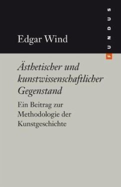 Ästhetischer und kunstwissenschaftlicher Gegenstand - Wind, Edgar