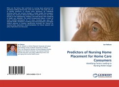 Predictors of Nursing Home Placement for Home Care Consumers - Nelson, Ian