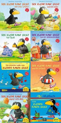 Cover Pixi-8er-Set 193: Der kleine Rabe Socke mit Stickern (8x1 Exemplar)