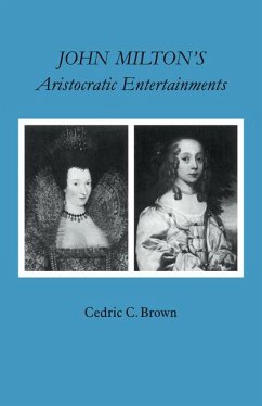 Cover John Milton's Aristocratic Entertainments