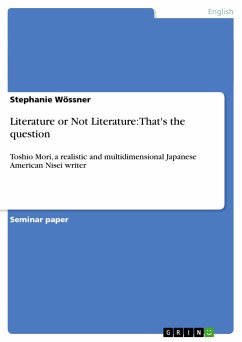 Literature or Not Literature: That's the question - Wössner, Stephanie