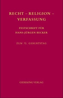 Recht - Religion - Verfassung - Kroppenberg, Inge;Löhnig, Martin;Schwab, Dieter