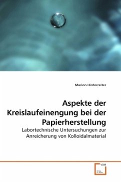 Aspekte der Kreislaufeinengung bei der Papierherstellung - Hinterreiter, Marion