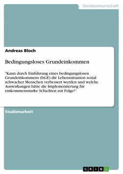 Bedingungsloses Grundeinkommen - Bloch, Andreas