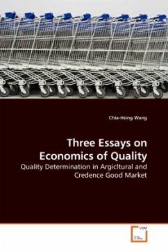 Three Essays on Economics of Quality - Wang, Chia-Hsing