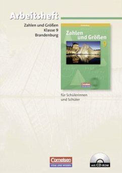 Cover 9. Schuljahr, Arbeitsheft m. CD-ROM / Zahlen und Größen, Sekundarstufe I, Brandenburg, Neubearbeitung