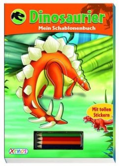 Dinosaurier, Mein Schablonenbuch, m. Buntstiften