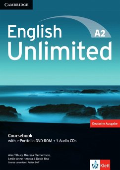 English Unlimited A2 - Elementary. Coursebook with e-Portfolio DVD-ROM + 3 Audio-CDs