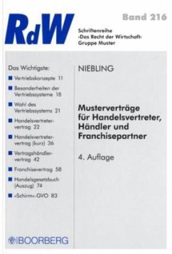 Cover Musterverträge für Handelsvertreter, Händler und Franchisepartner