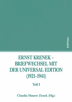 Ernst Krenek - Briefwechsel mit der Universal Edition (1921-1941); . - Krenek, Ernst