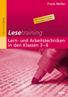 Lesetraining: Lern- und Arbeitstechniken in den Klassen 3-6 - Müller, Frank