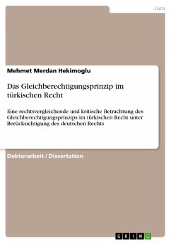 Das Gleichberechtigungsprinzip im türkischen Recht - Hekimoglu, Mehmet Merdan