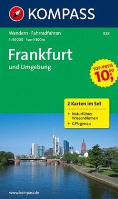 KOMPASS Wanderkarten-Set 828 Frankfurt und Umgebung (2 Karten) 1:50.000