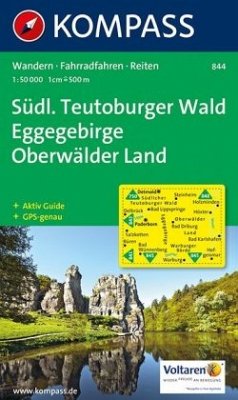 KOMPASS Wanderkarte Südlicher Teutoburger Wald - Eggegebirge - Oberwälder Land
