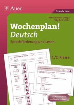 Wochenplan Deutsch, Sprachförderung/Lesen 1-2 - Schüller, Sibylle