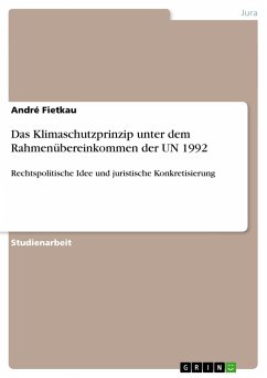 Das Klimaschutzprinzip unter dem Rahmenübereinkommen der UN 1992 - Fietkau, André