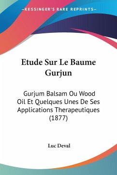 Cover Etude Sur Le Baume Gurjun