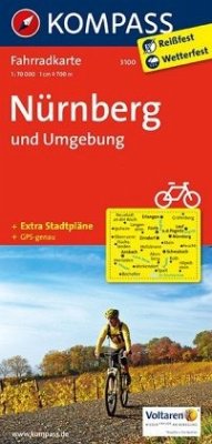 Kompass Fahrradkarte Nürnberg und Umgebung / Kompass Fahrradkarten