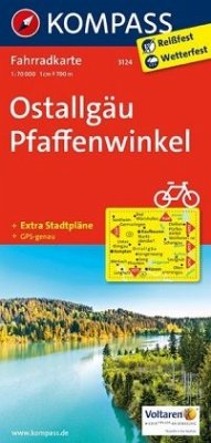 KOMPASS Fahrradkarte Ostallgäu - Pfaffenwinkel / Kompass Fahrradkarten